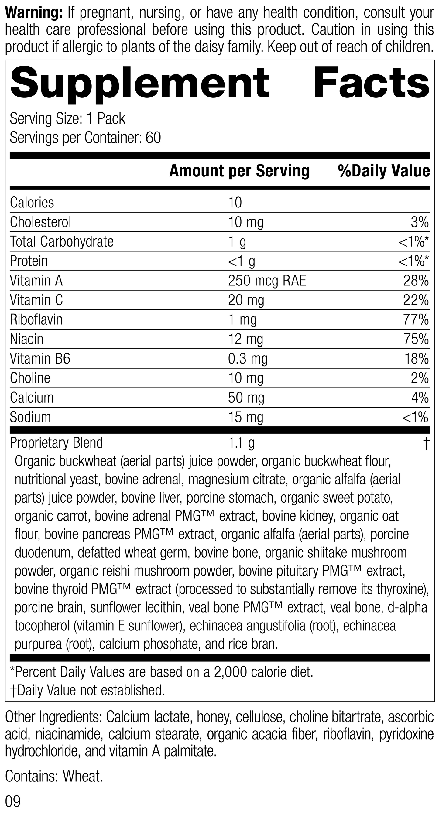 Adrenal Health Pack, Rev 08 Supplement Facts