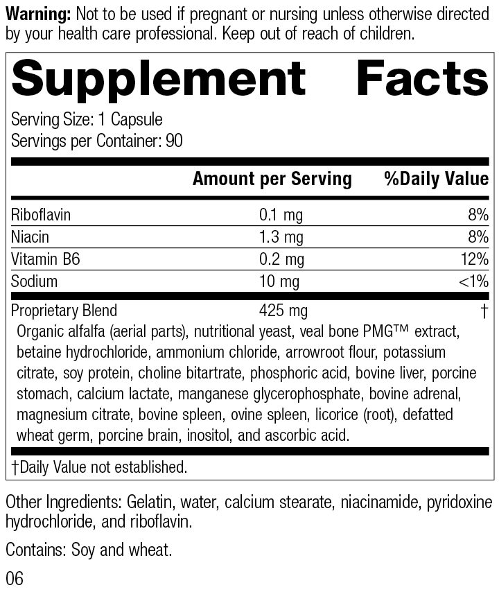 Ostarplex®, 90 Capsules , Rev 06 Supplement Facts