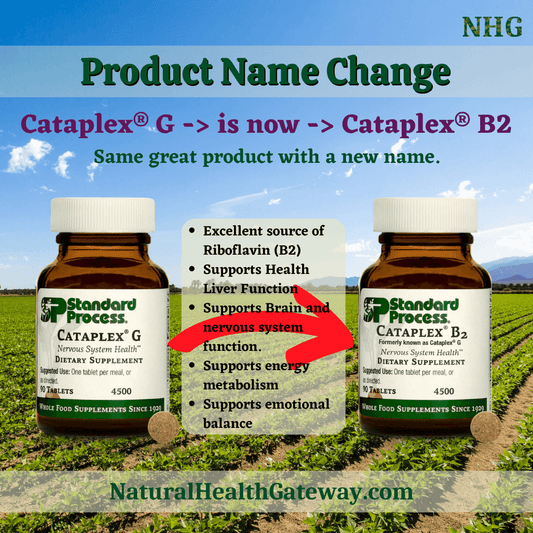 Product Name Change Cataplex G is now Cataplex B2 | Standard Process