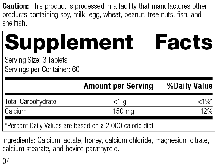 Cal-Ma Plus®, 180 Tablets, Rev 04 Supplement Facts