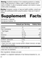 Rev 01 of Nutrition Label
