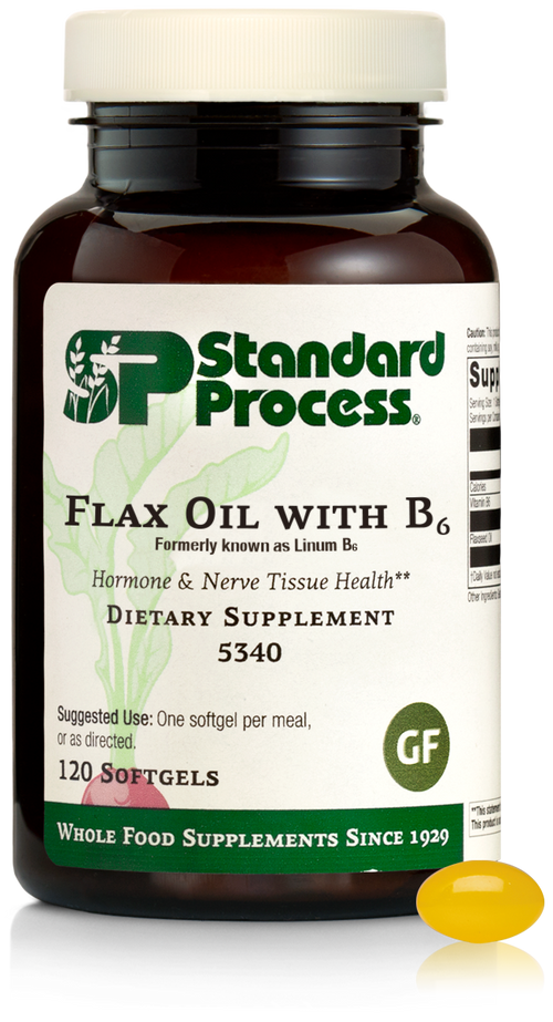 Flax Oil with B6, 120 Softgels