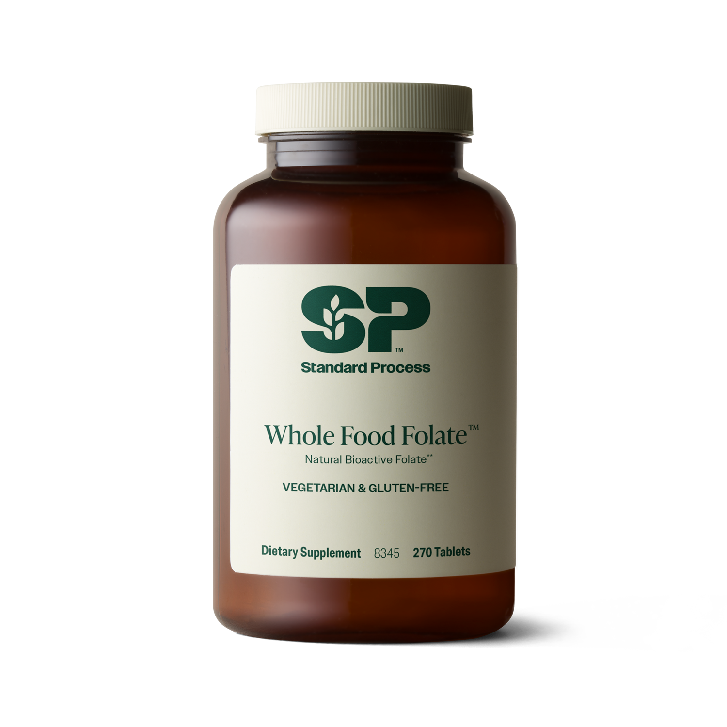 An image of a bottle of Whole Food Folate, next to 6 tablets. 