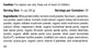 Equine Immune Support, Rev 06 Supplement Facts