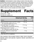 supplement fact label