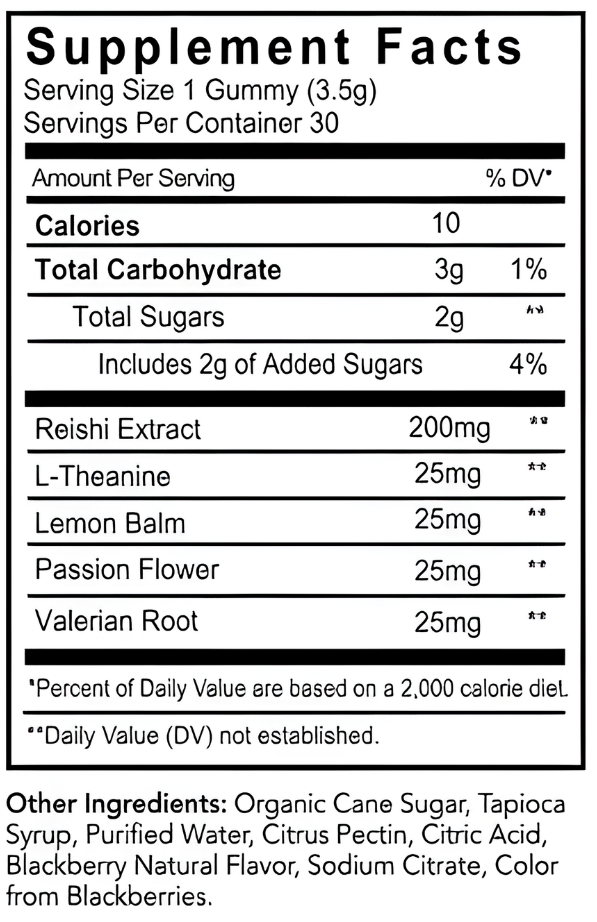 Relax Functional Mushroom Gummies, 30 Gummies